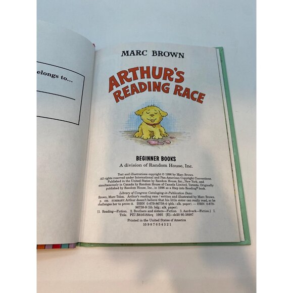 Vintage Dr. Seuss Arthur's Reading Race Children's Book by Marc Brown - Picture 4 of 5